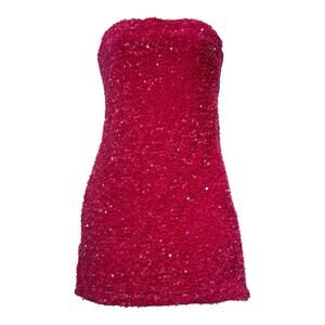 princess polly pink sequin sleeveless bodycon dress Size 4